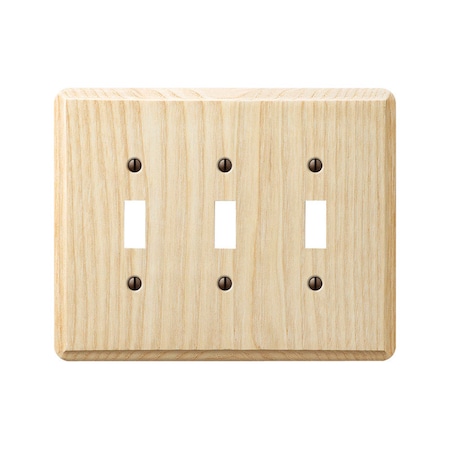 Amerelle Wall Plate, Number of Gangs: 3 gang Wood, Unfinished Finish, Beige 401TTT